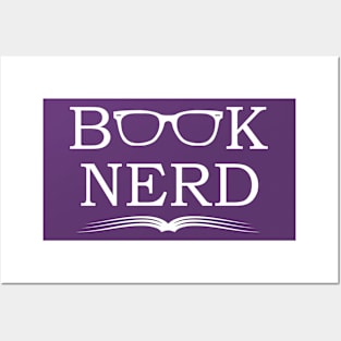 Book Nerd White Posters and Art